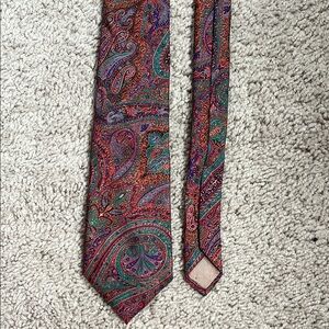 Christian Dior Paisley Silk Tie - Multicolor